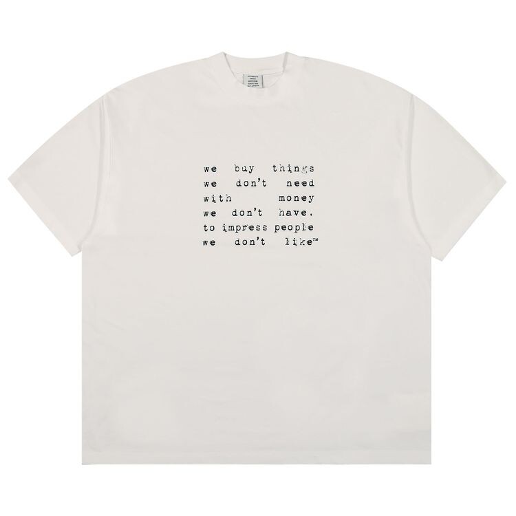 

Футболка Vetements We Buy Things Oversized T-Shirt White, белый