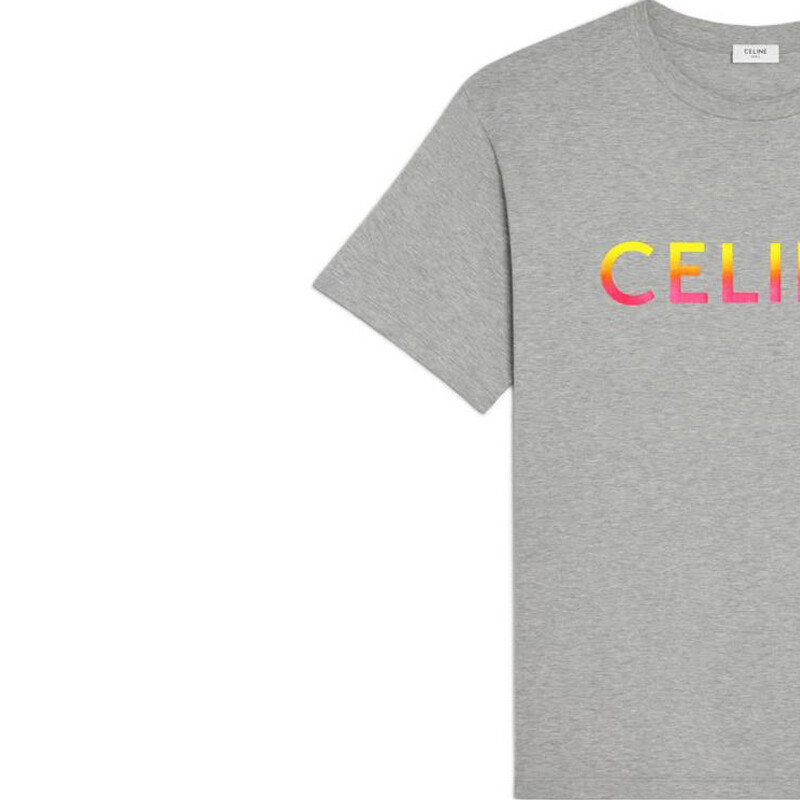 Футболка мужская меланжевая серая Celine, серый — фото 4