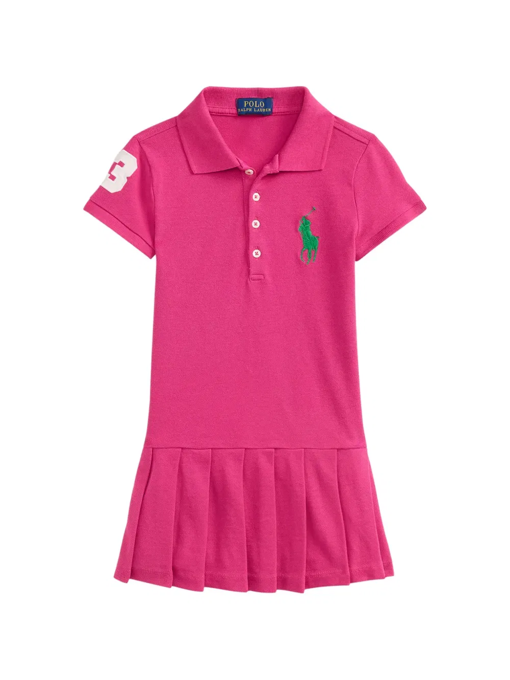 Платье в складку Polo Ralph Lauren Kids, розовый