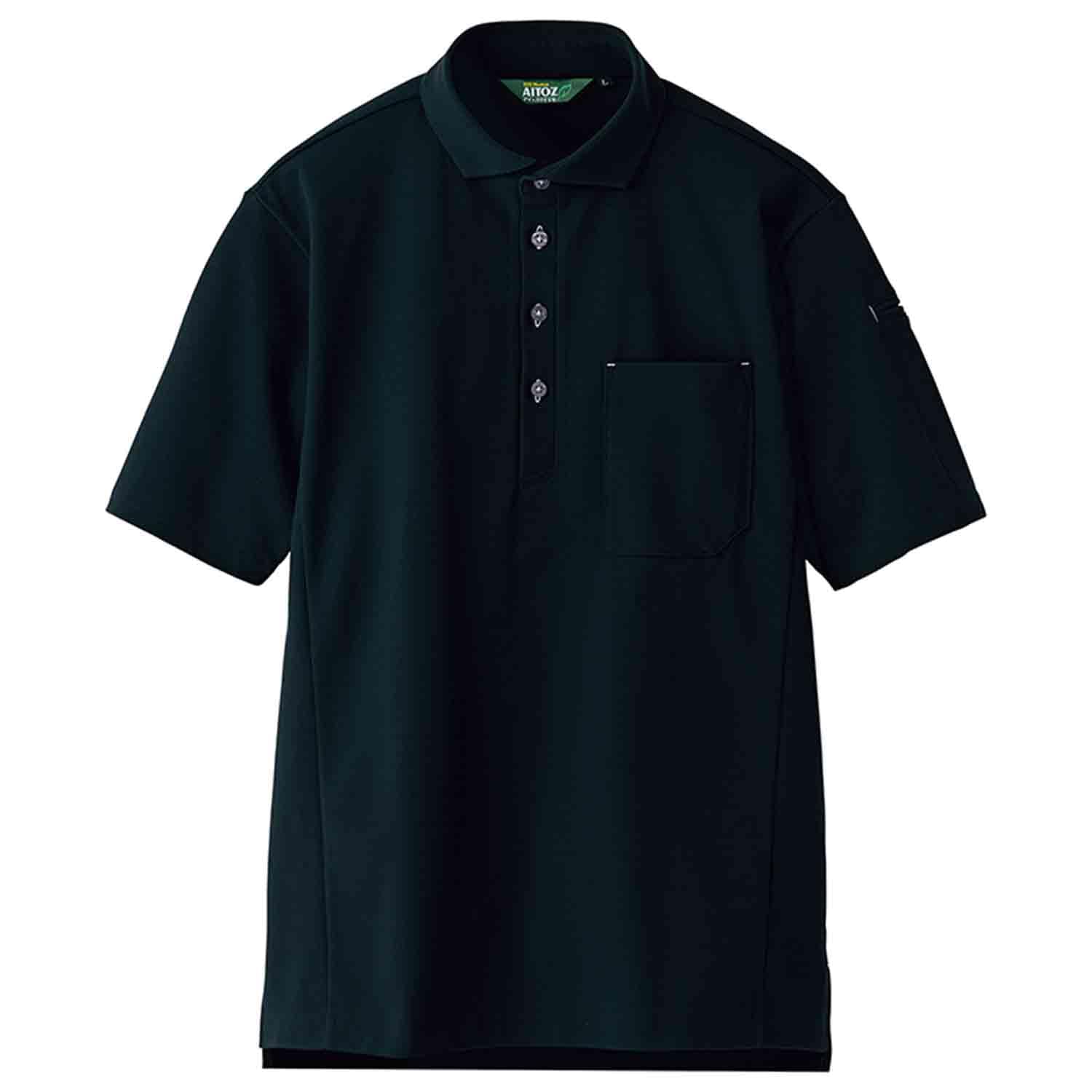 

Поло AITOZ AZ50013 010 L из эластичной ткани с коротким рукавом (унисекс) для весны и лета, черное