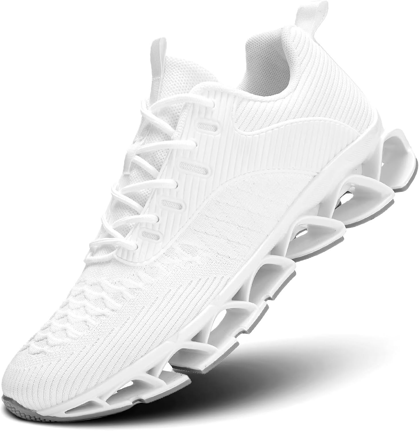 

Мужские кроссовки без шнурков для ходьбы, бега, тенниса, повседневной носки, модные, удобные, с противоскользящей подошвой, для работы и спорта Kvovzo, белый