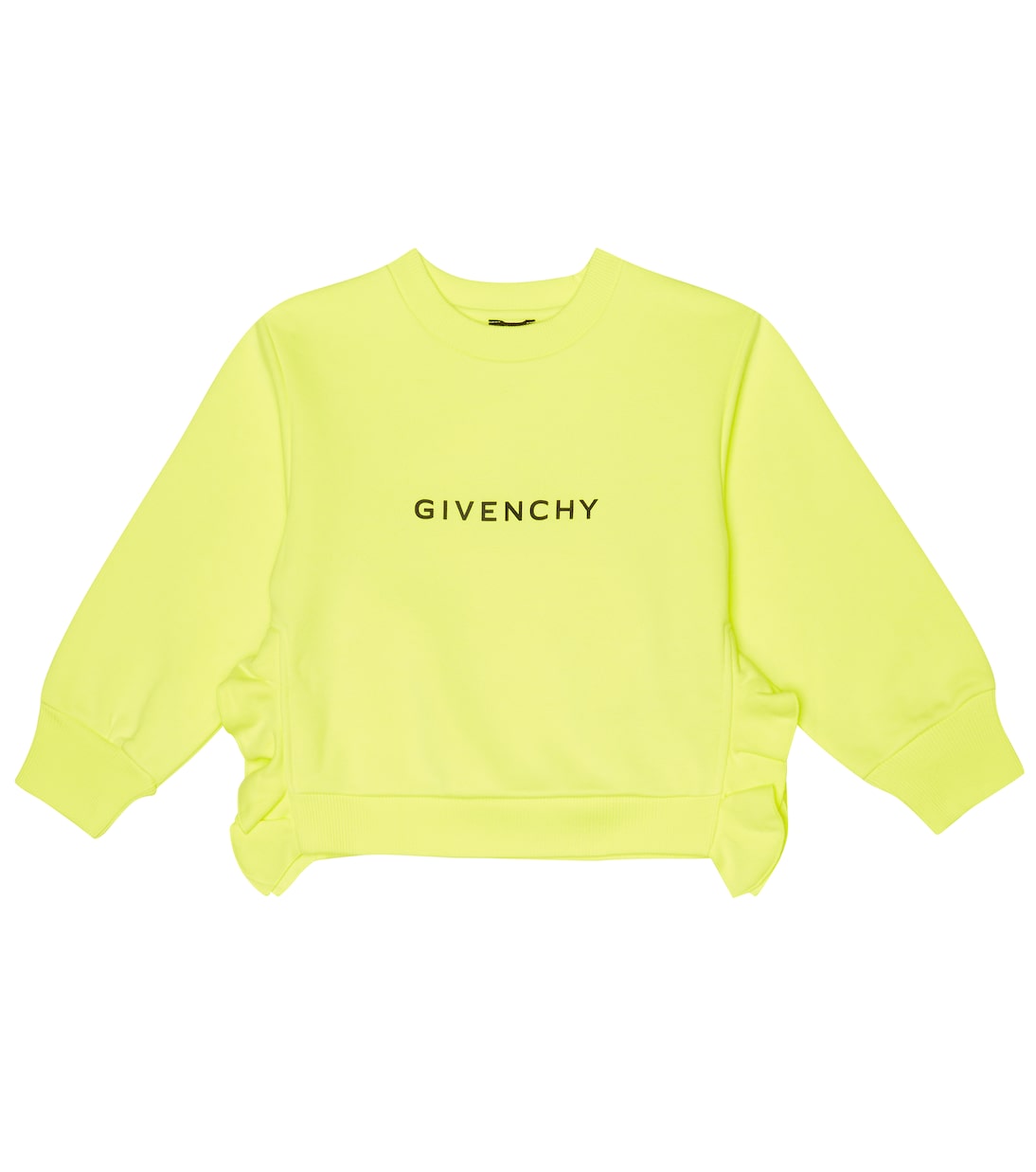 

Толстовка с логотипом из хлопковой смеси Givenchy Kids, Jaune Neon