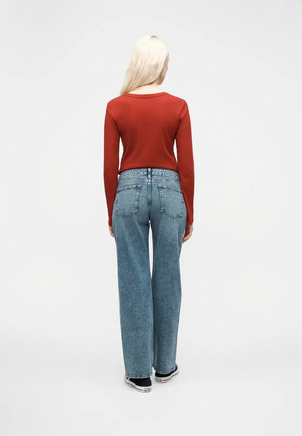 Свободные джинсы средней длины на шнуровке, мешковатые джинсы. Gap, Medium Indigo — фото 3