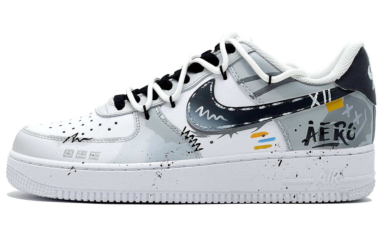 

Nike Кроссовки Air Force 1 Abrasion Resistant Low top мужские серый белый