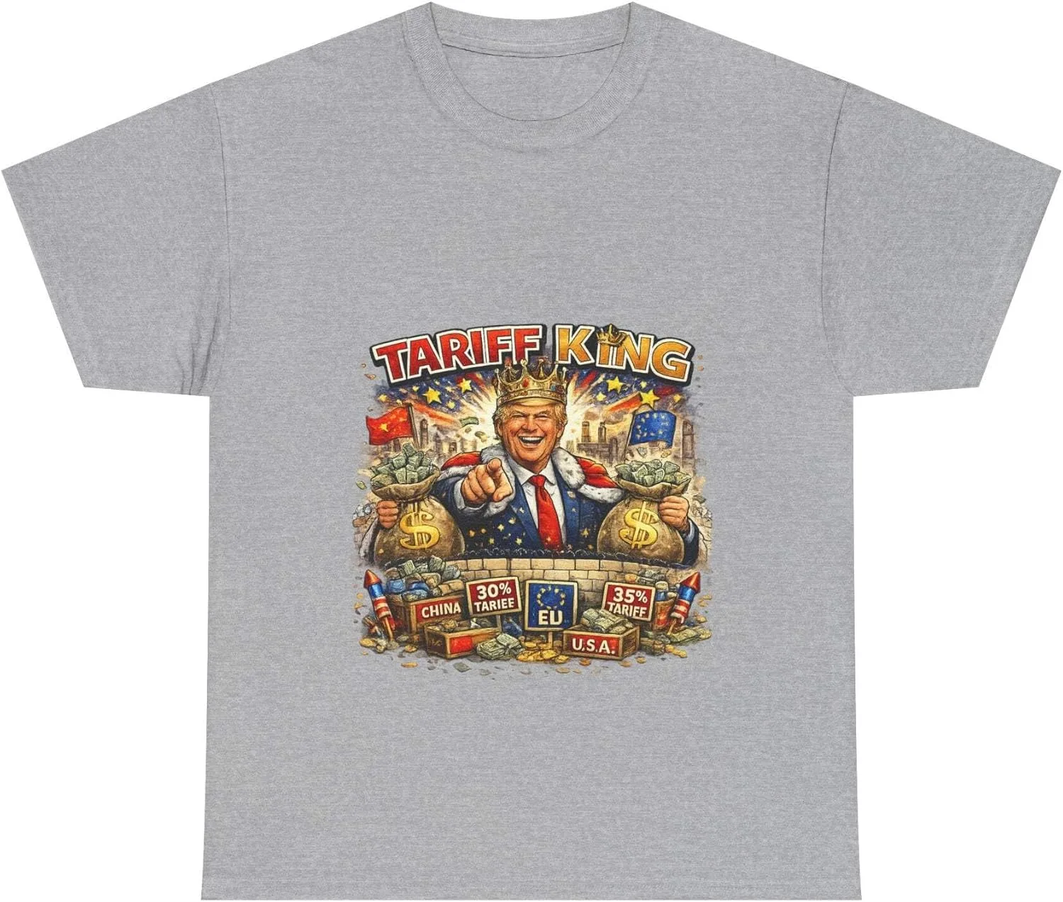 

Футболка с принтом Political Satire Tee — Tariff King