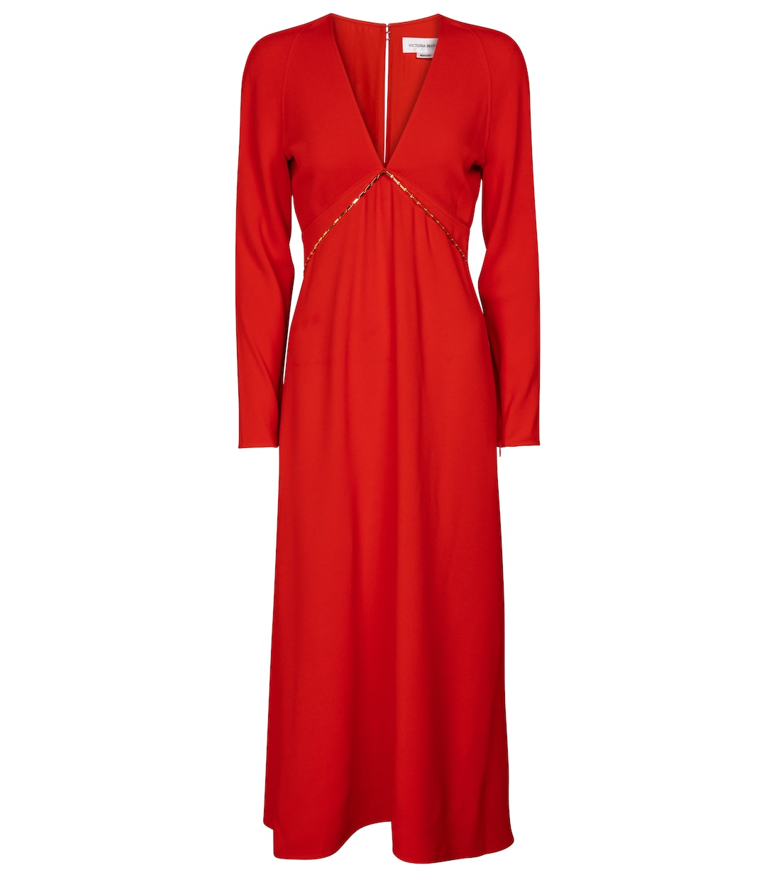

Платье миди из кади с декоративными вставками Victoria Beckham, Bright Red