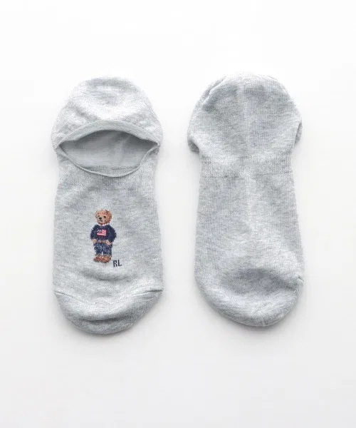 Носки POLO RALPH LAUREN органический хлопок флаг-медведь футкавер тёмно-синие — фото 3