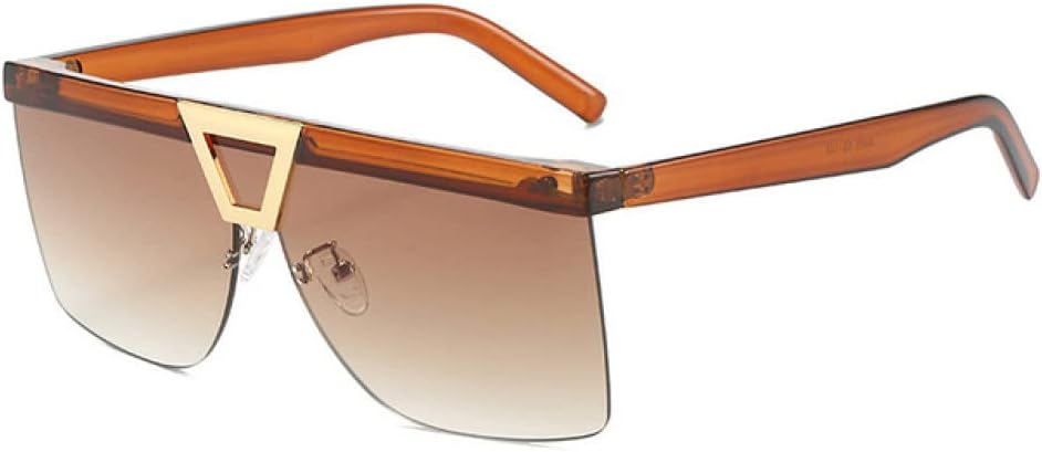 

Солнцезащитные очки без оправы для женщин, прозрачные, с градиентным переходом, солнцезащитные очки для мужчин, женские очки с защитой от УФ-излучения UV400 LANGSER, Brown