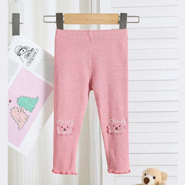 

Осенние детские штанишки с рисунком мишки Mykids-Usa, Pink