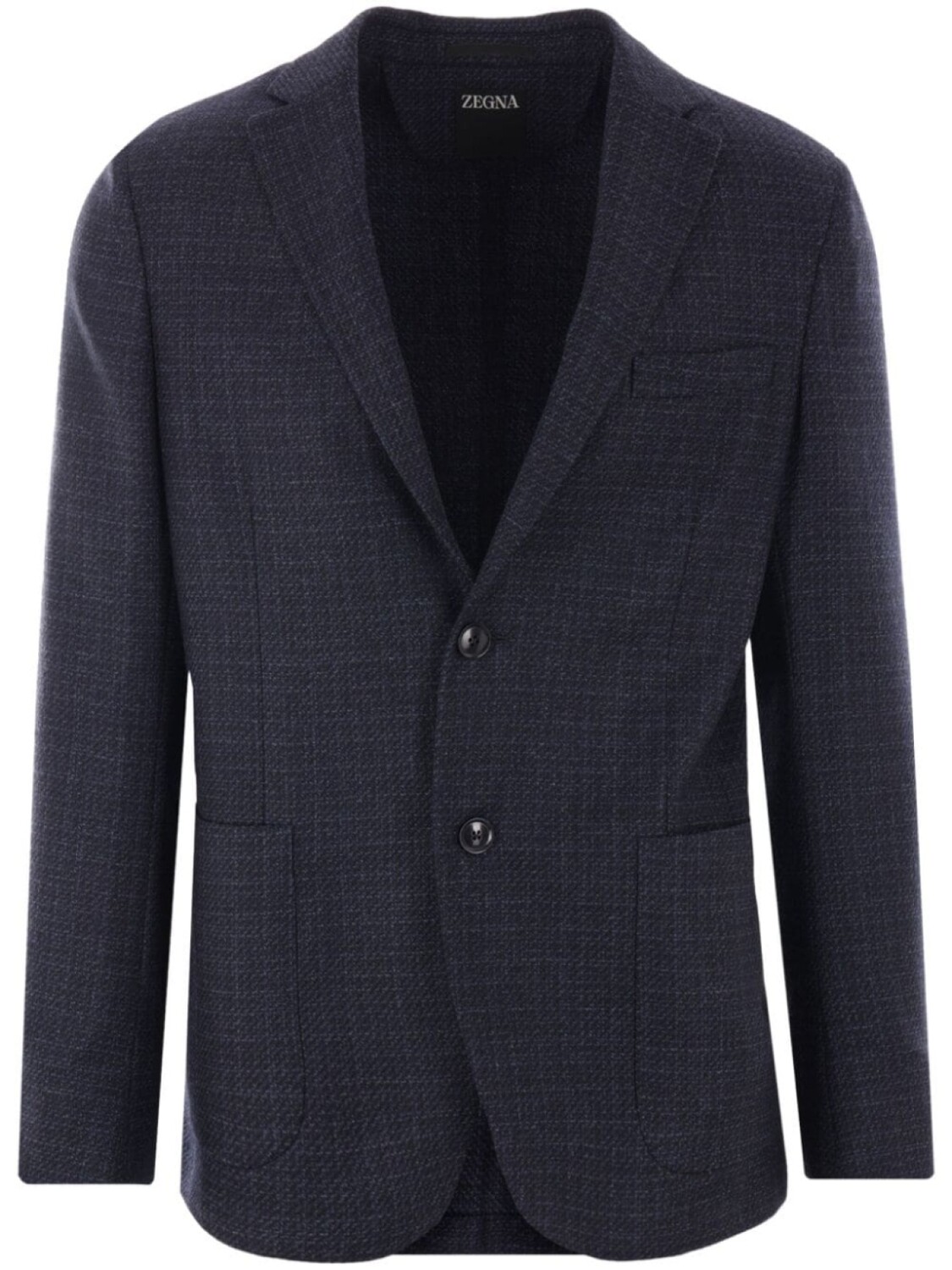 

Zegna однобортный шерстяной блейзер, синий