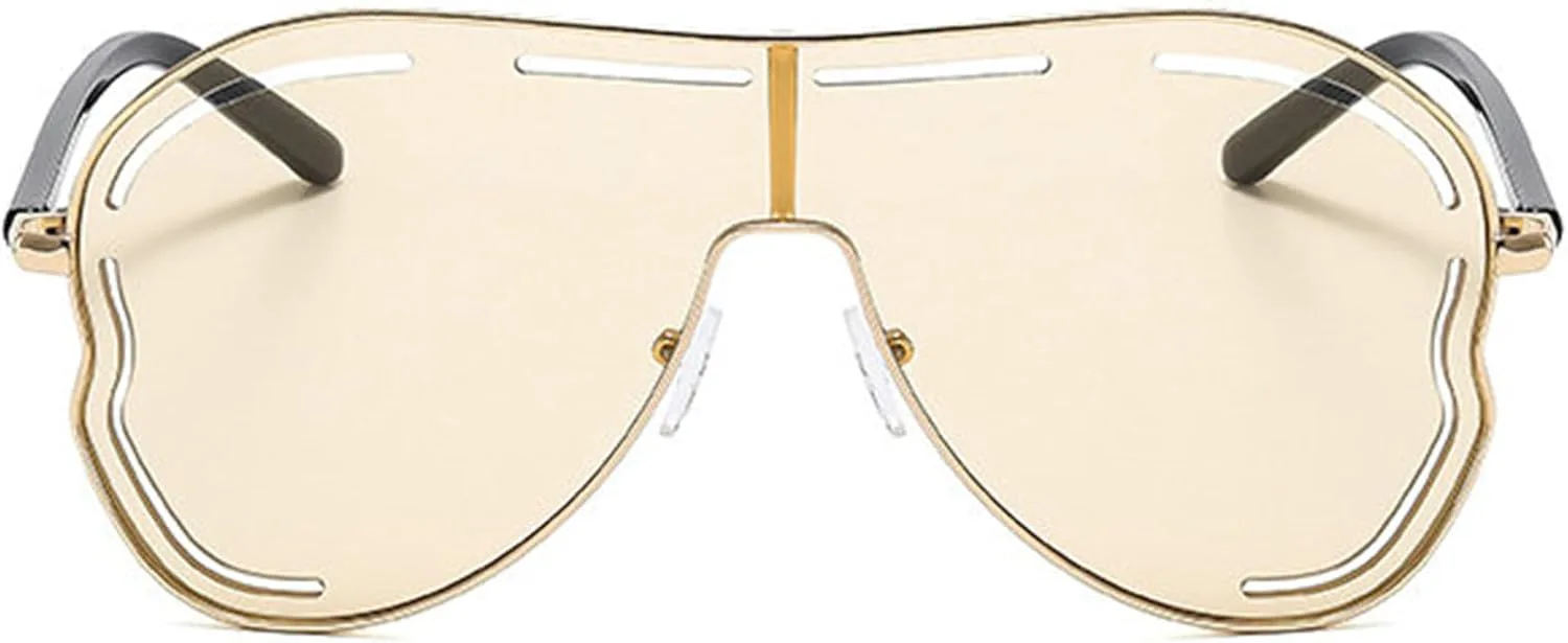 

Женские солнцезащитные очки Helena Oversized Square Shield, роскошные цельные солнцезащитные очки в большой оправе, модель 2025, очки-пилот для женщин, C2