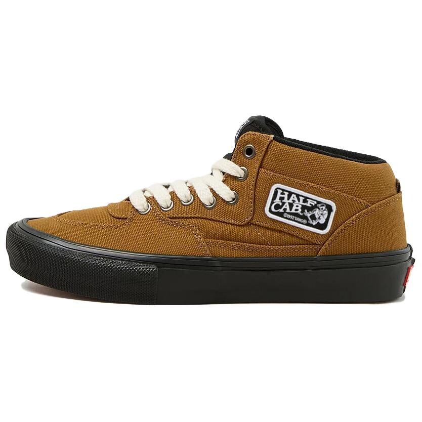 

Кеды, SKATE CLASSICS Скейтборд обувь женская средняя высота коричневый желтый Vans