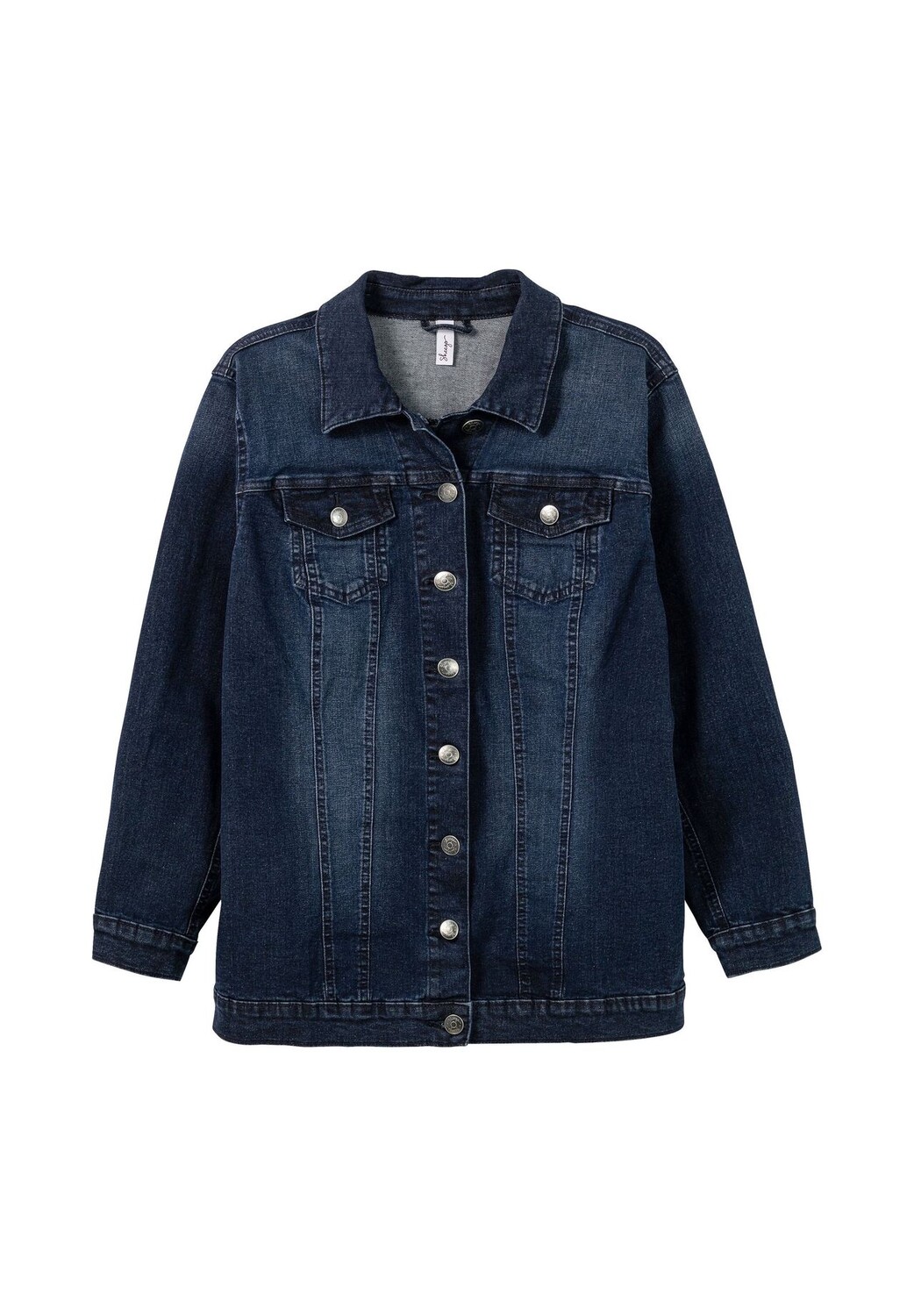 

Джинсовая куртка удлиненного, индивидуального кроя sheego, цвет Dark Blue Denim