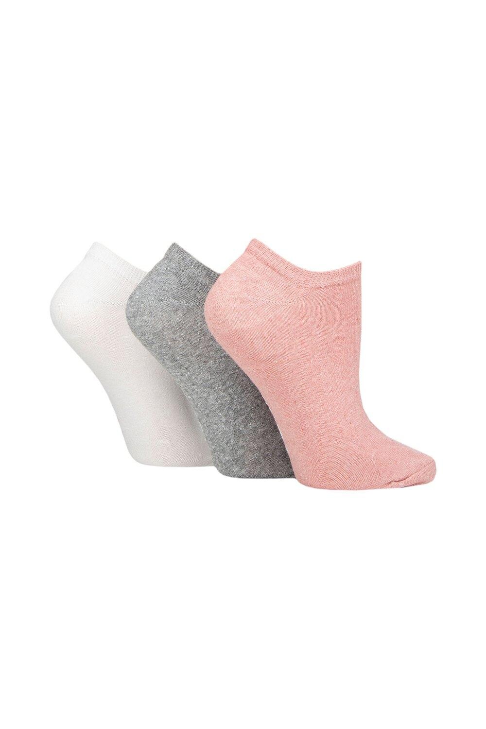 

3 пары простых спортивных носков из 100% переработанного хлопка SOCKSHOP TORE, розовый