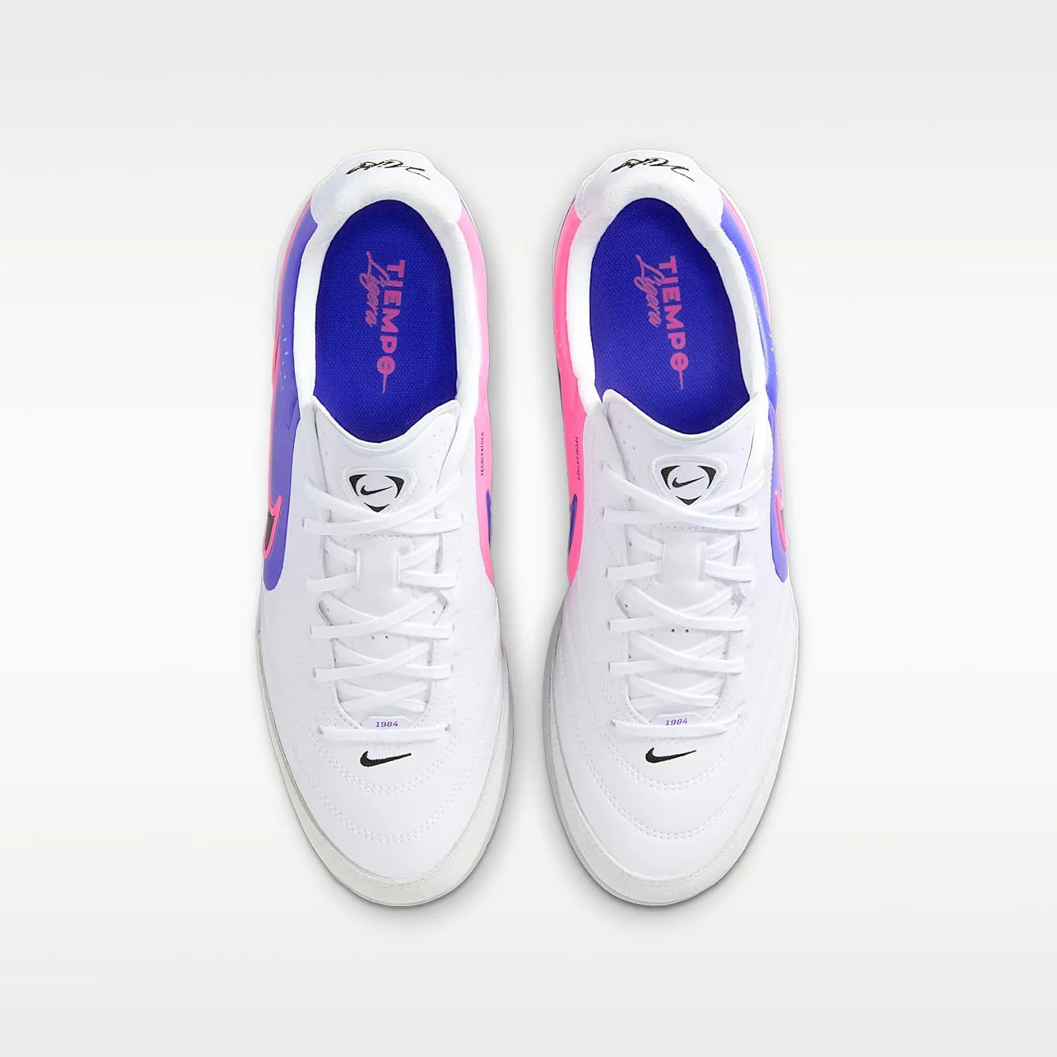 Мужские кроссовки Nike Tiempo Ligera Pro TfSoccer, белый/черный/синий/розовый — фото 4
