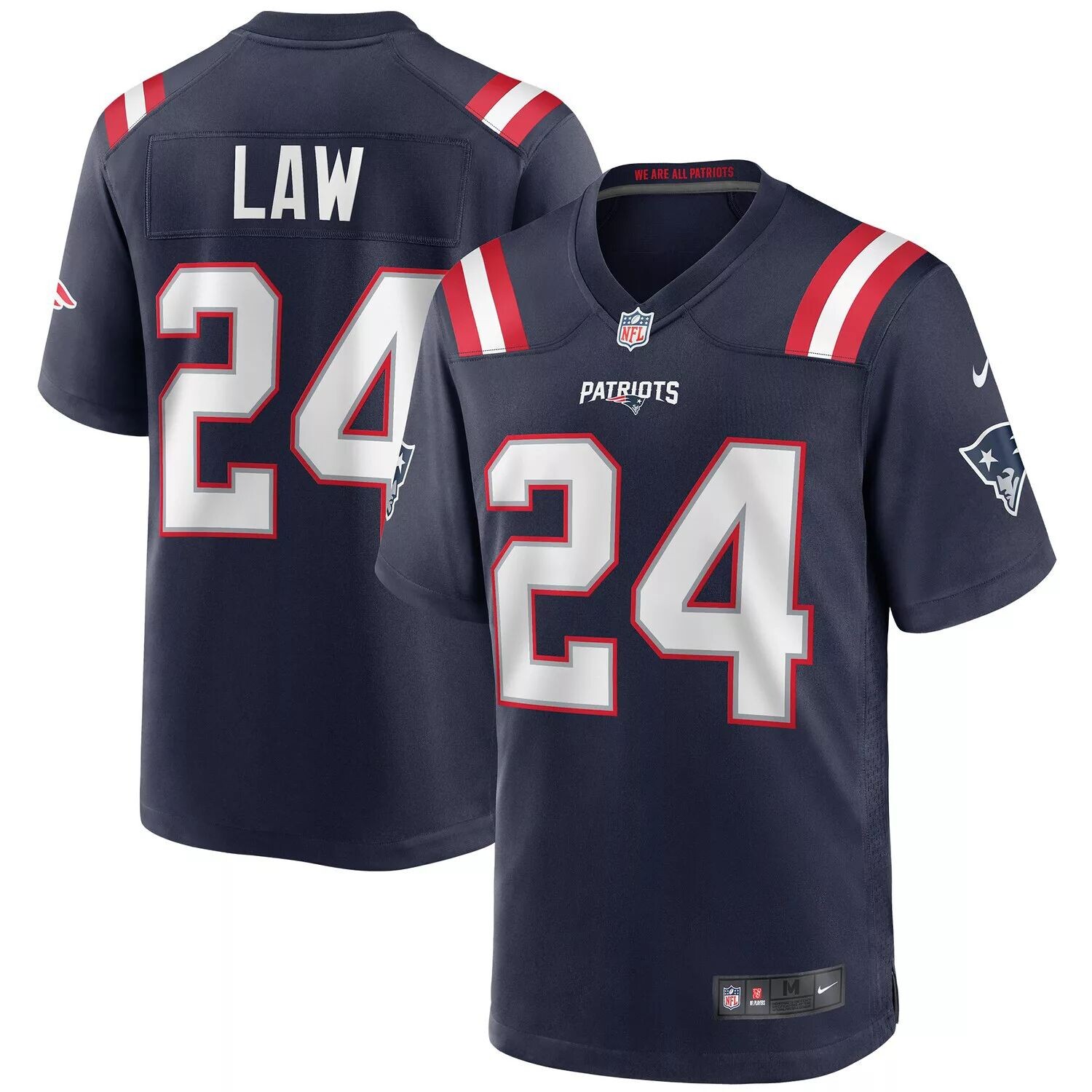 

Мужская майка игрока в отставке Ty Law Navy New England Patriots Game Nike