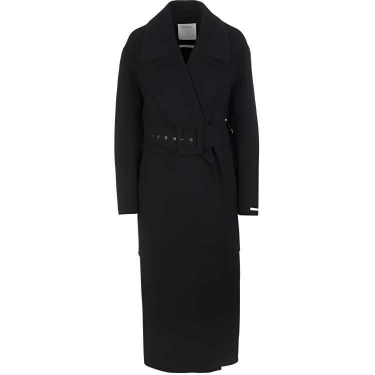 

Sportmax Женское пальто с черными лацканами, средней длины