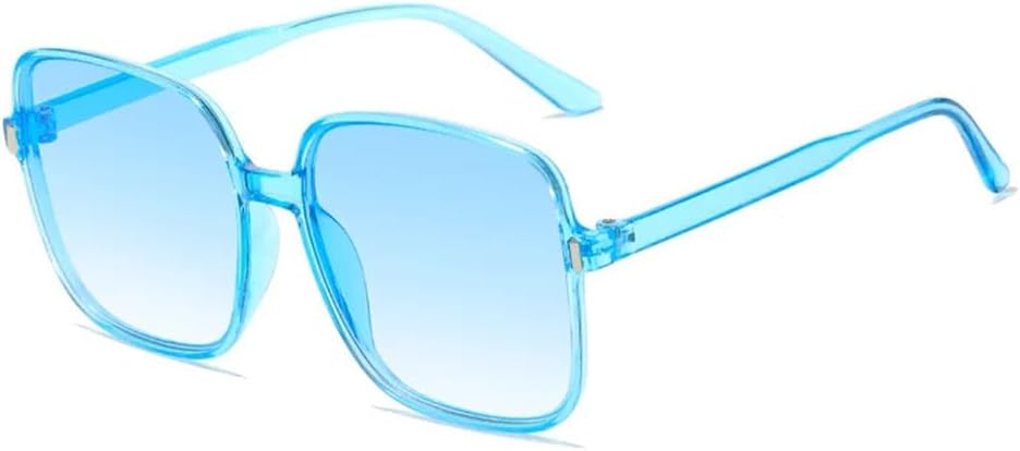 

Женские солнцезащитные очки с градиентным переходом цвета, унисекс, модная ретро-оправа, солнцезащитные очки для женщин для активного отдыха на открытом воздухе с защитой от УФ-излучения KTUCN, Transparent Blue