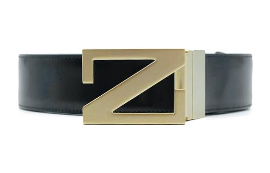 

Ermenegildo Zegna Кожаный мужской ремень черный, Black