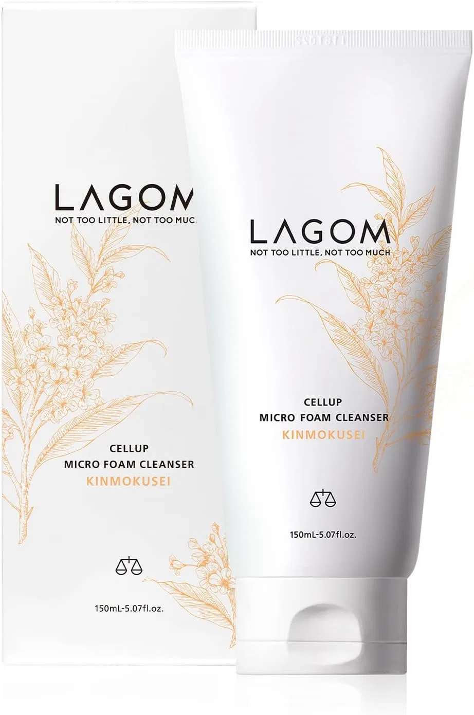 Пенка для умывания Micro Foam Cleanser Lagom с ароматом османтуса 150 мл белый