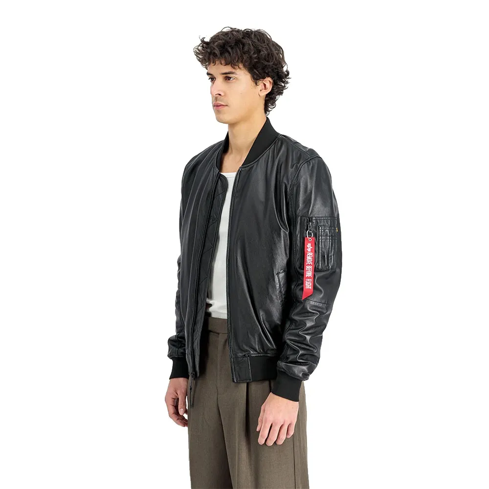 

Куртка Alpha Industries MA-1 leather, черный