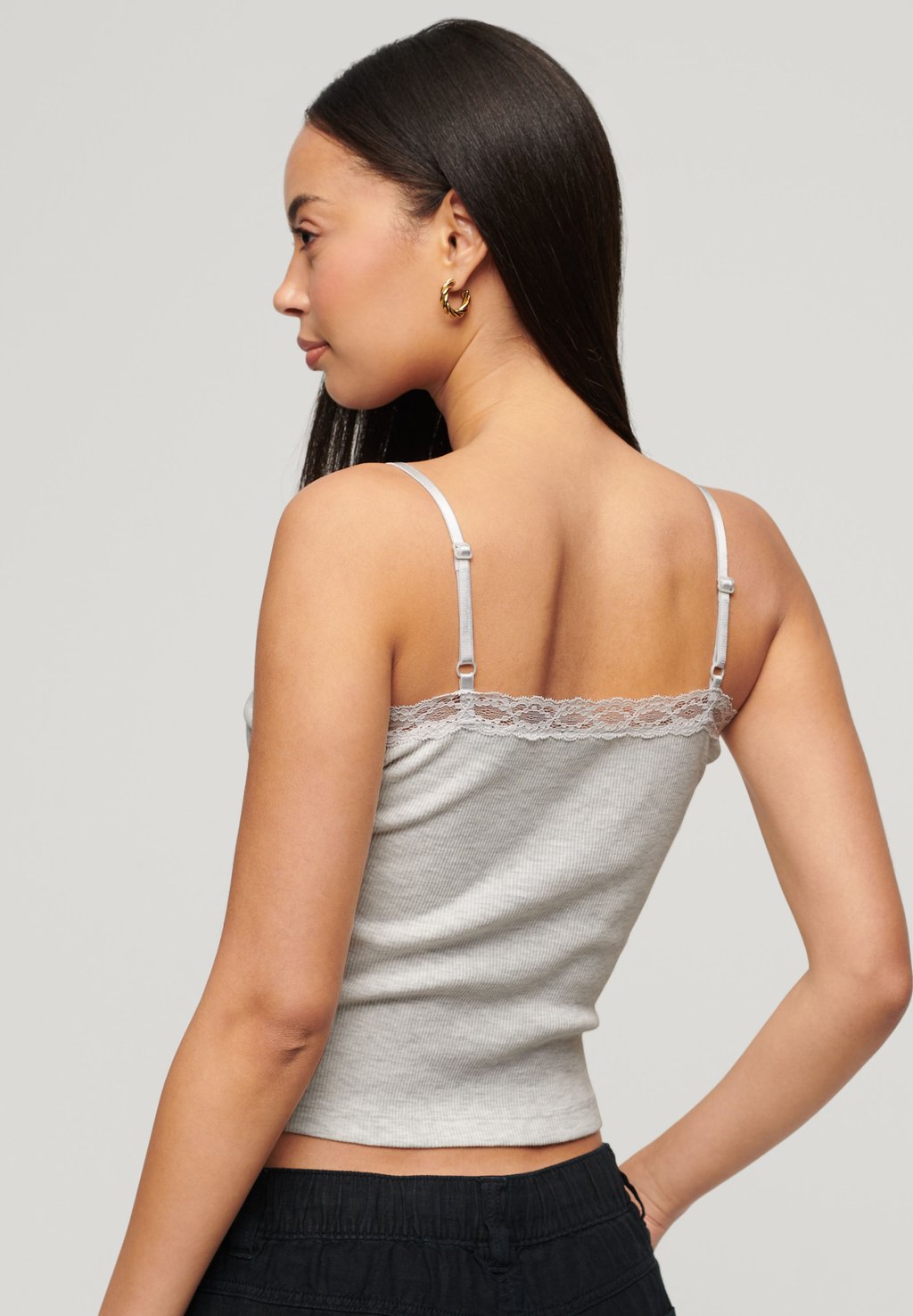 

Топ ESSENTIAL CAMI Superdry, светло-серый