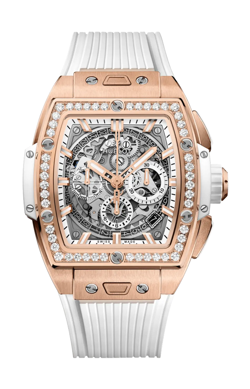 

Часы spirit of big bang king gold white diamonds 42 мм Hublot