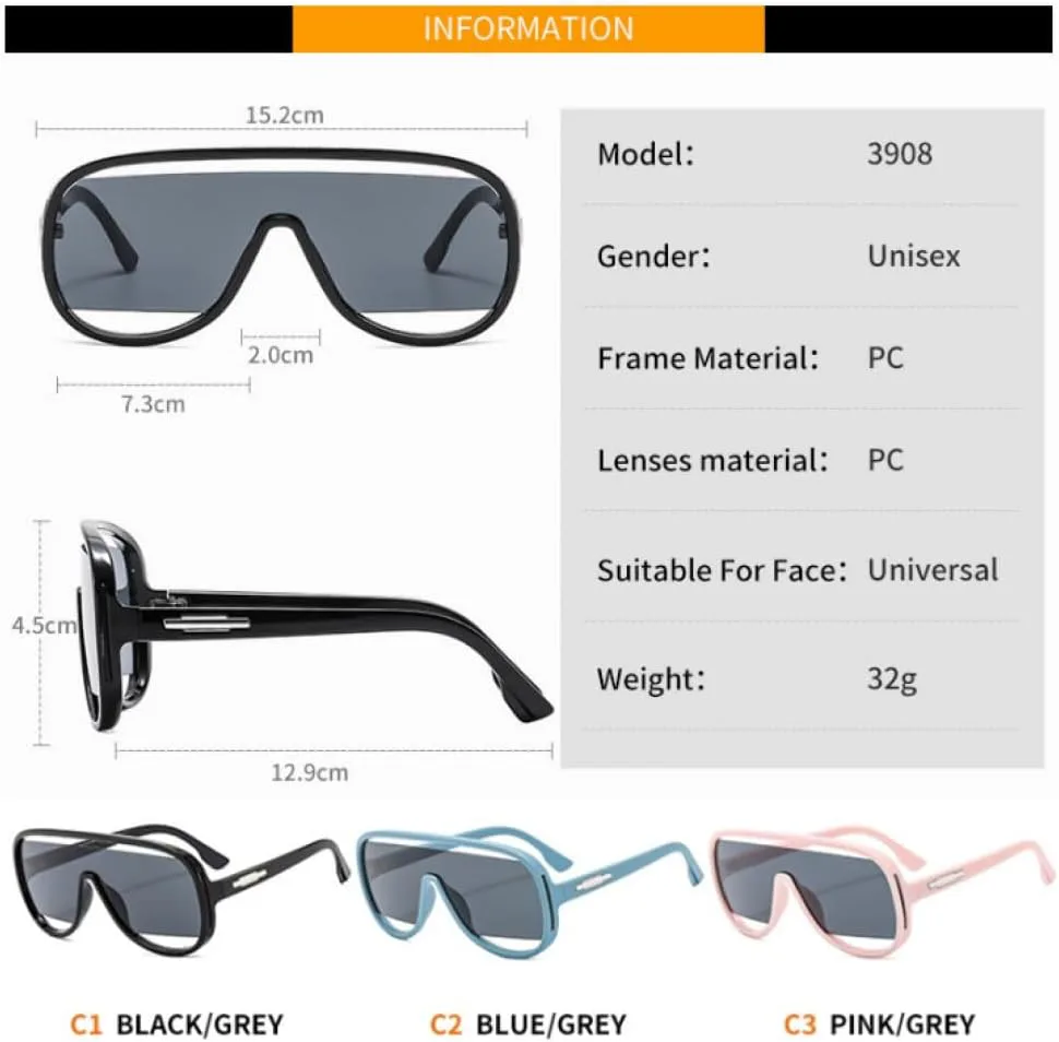 

Модные ретро-солнцезащитные очки-комбинезон для женщин и мужчин, большие, роскошные, с градиентным переходом цвета и защитой от УФ-излучения UV400 LVTFCO, Green Grey