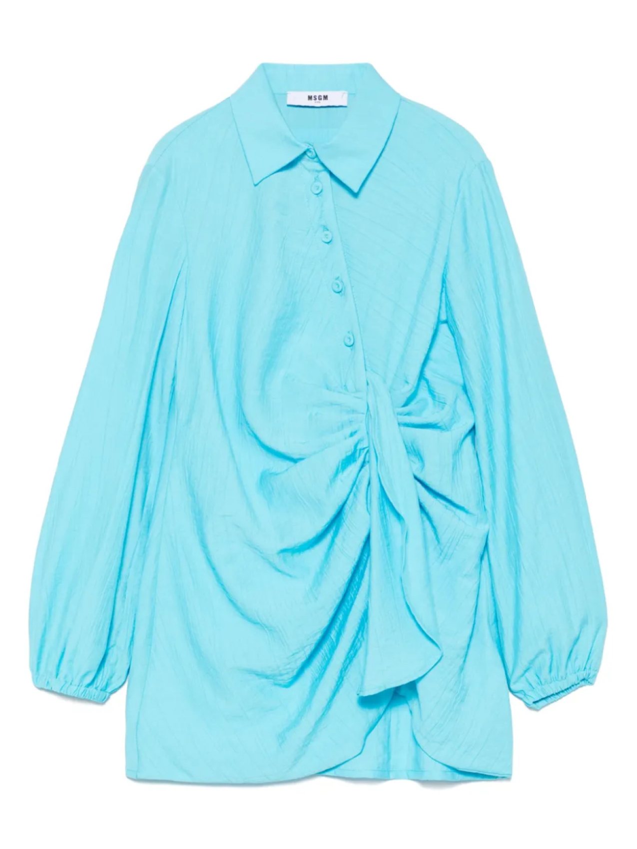 

MSGM Kids платье с драпировкой, синий