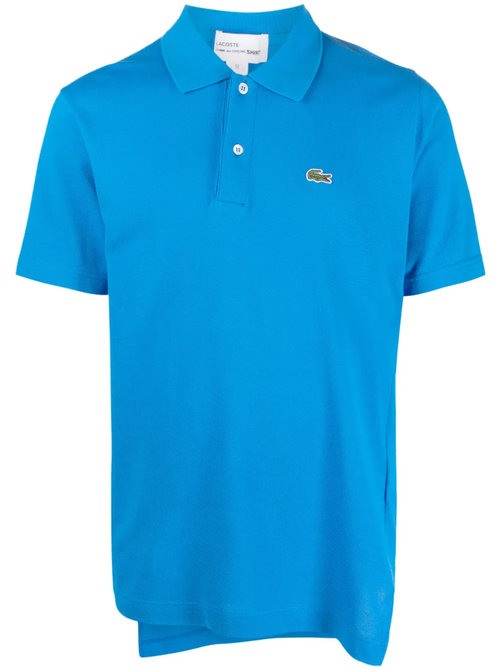 

Рубашка поло асимметричного кроя из коллаборации с Lacoste Comme Des Garçons Shirt, синий