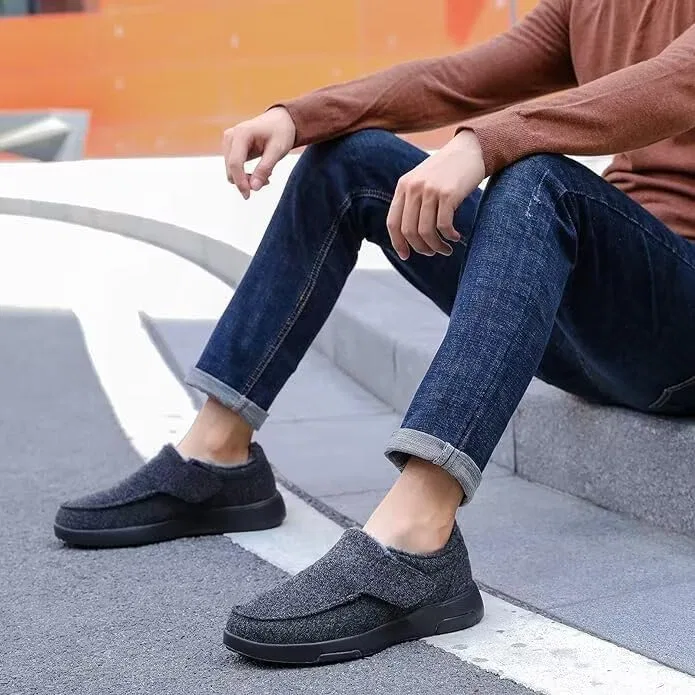 Мужские ортопедические тапочки с поддержкой стопы, W1-black OrthoComfoot — фото 3