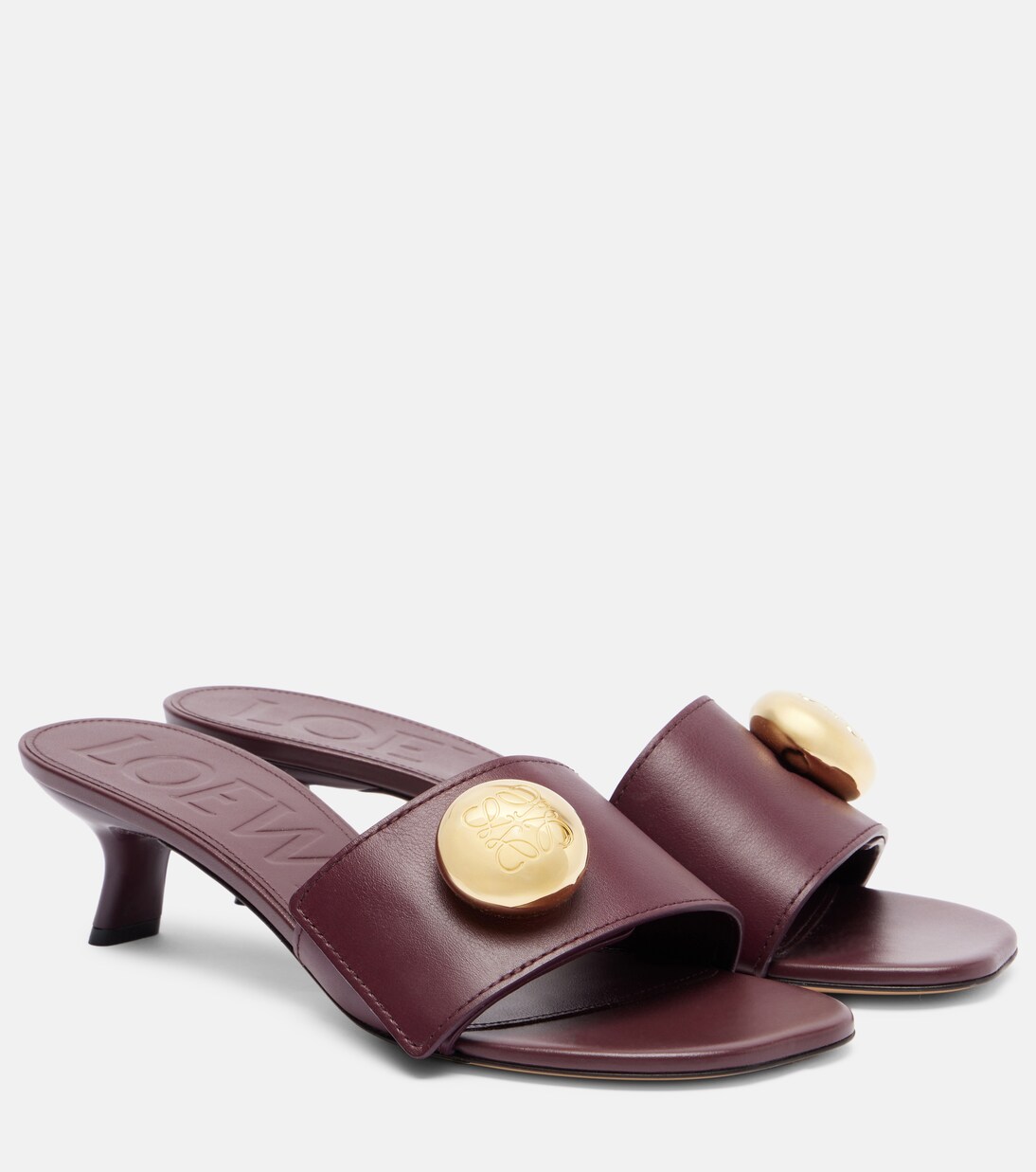 Кожаные мюли Anagram Loewe, бордовый