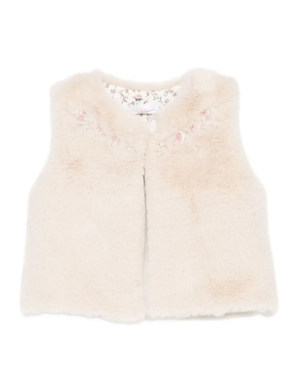 

Жилет с вышивкой Patachou, бежевый