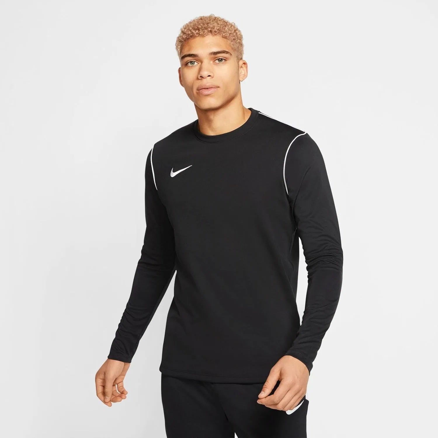 Футболка активная Nike, длинный рукав, цвет Black/White/White — фото 4