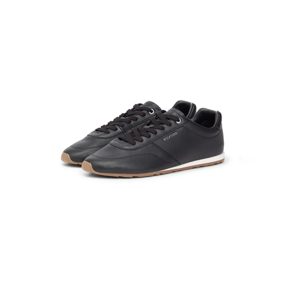 Мужские низкие кожаные кроссовки Tommy Jeans Maxer, чёрные