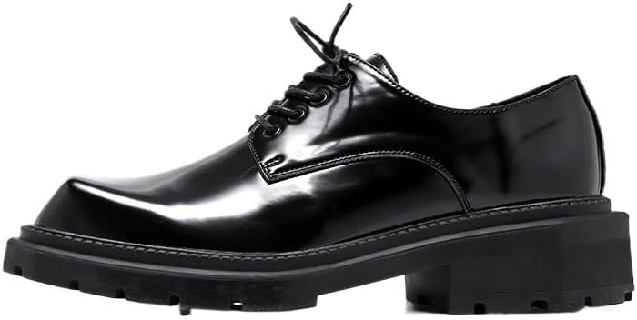 

Мужские оксфорды из кожи, классические дерби на платформе, высокий каблук, протекторная подошва, противоскользящие и износоустойчивые, подходят для офиса, деловой и повседневной носки Zestrelax, черный