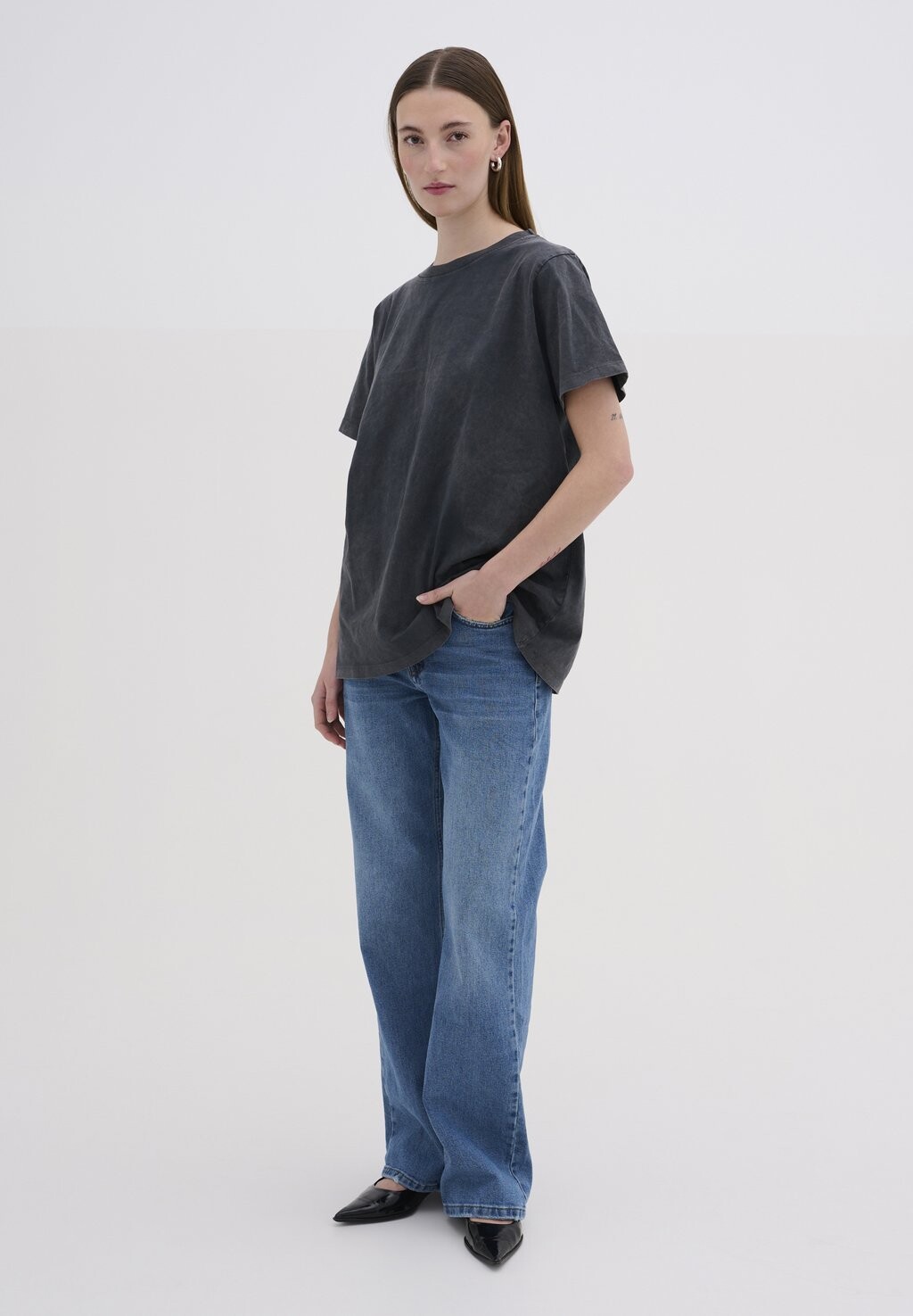

Футболка базовая SEATTLEMW My Essential Wardrobe, цвет dark grey random wash