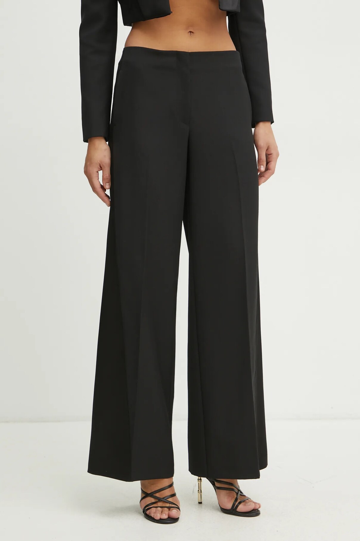 

Брюки из смеси шерсти Pinko, черный