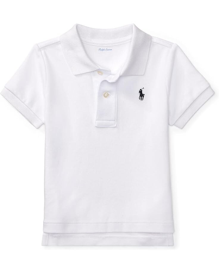 

Поло Polo Ralph Lauren Kids Cotton Interlock Polo Shirt, белый