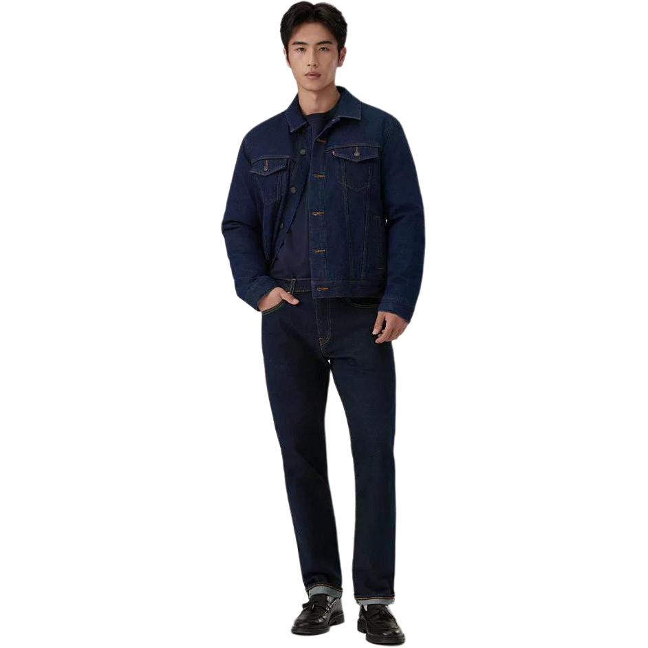 

Levis Мужская пуховая куртка темно-синего цвета с отворотом, утепленная пуховая рубашка