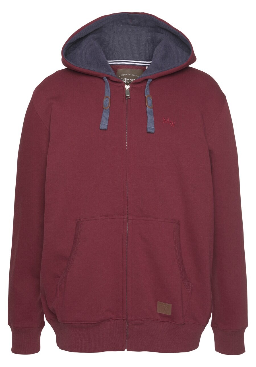 

Худи Mans World Zip-Up Hoodie, бордо