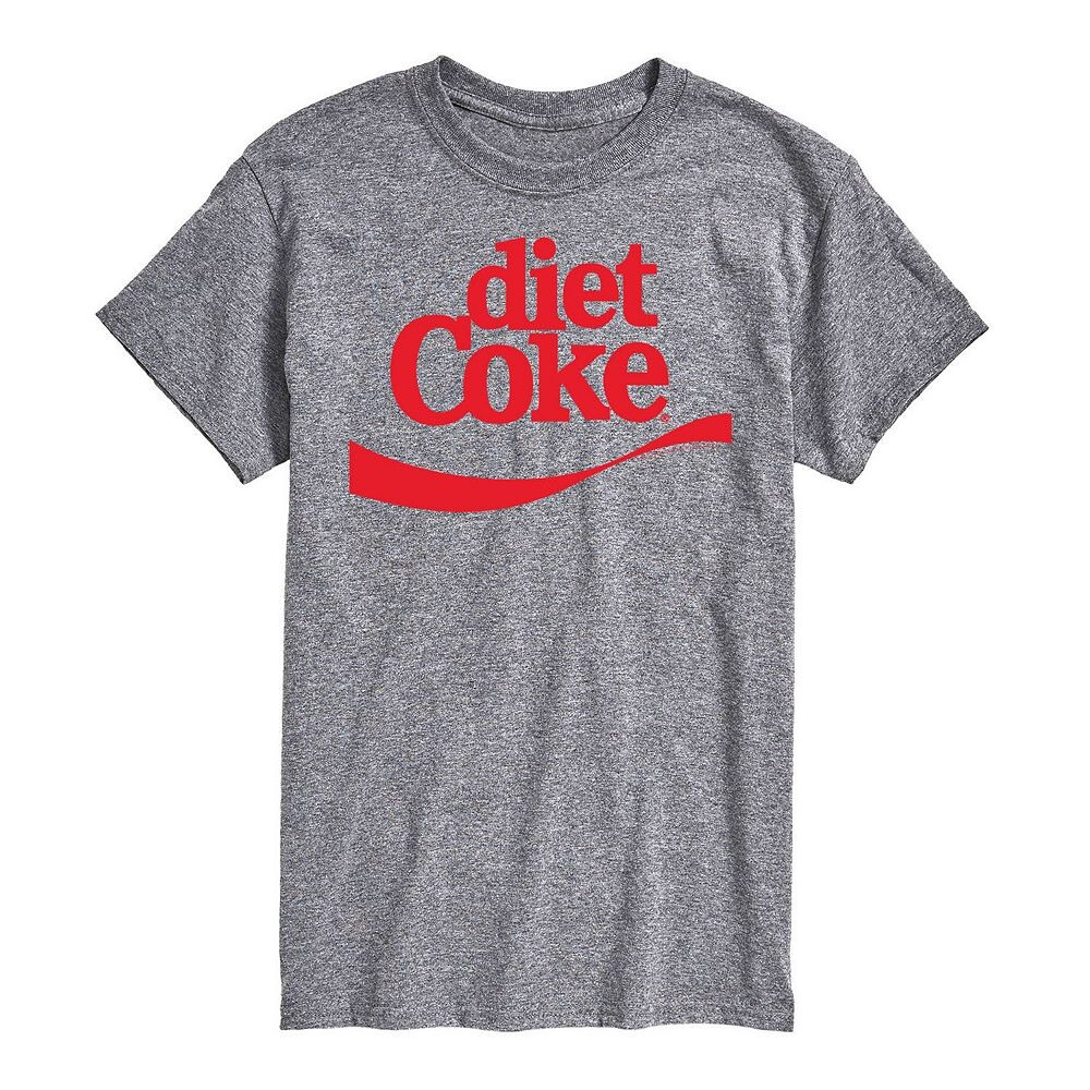 

Мужская костюмная футболка с логотипом Coca-Cola и графическим рисунком Licensed Character, цвет Gray Diet Coke