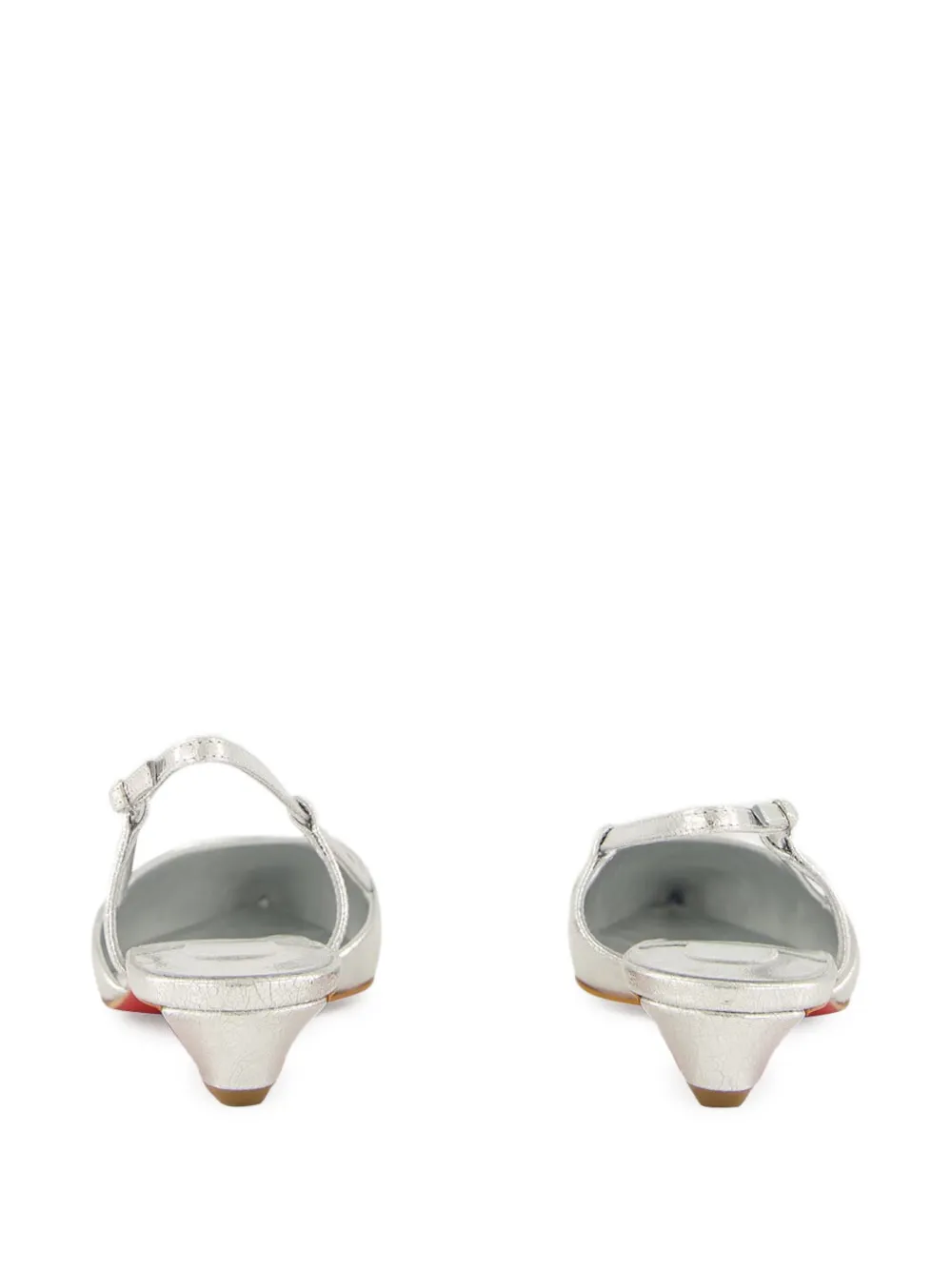 Туфли-лодочки Miss Z Slingina на плоской подошве Christian Louboutin, серый — фото 4