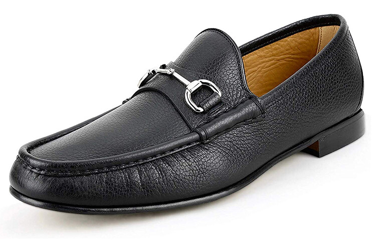 Туфли мужские Gucci Low-Top с пряжкой, черный — фото 3