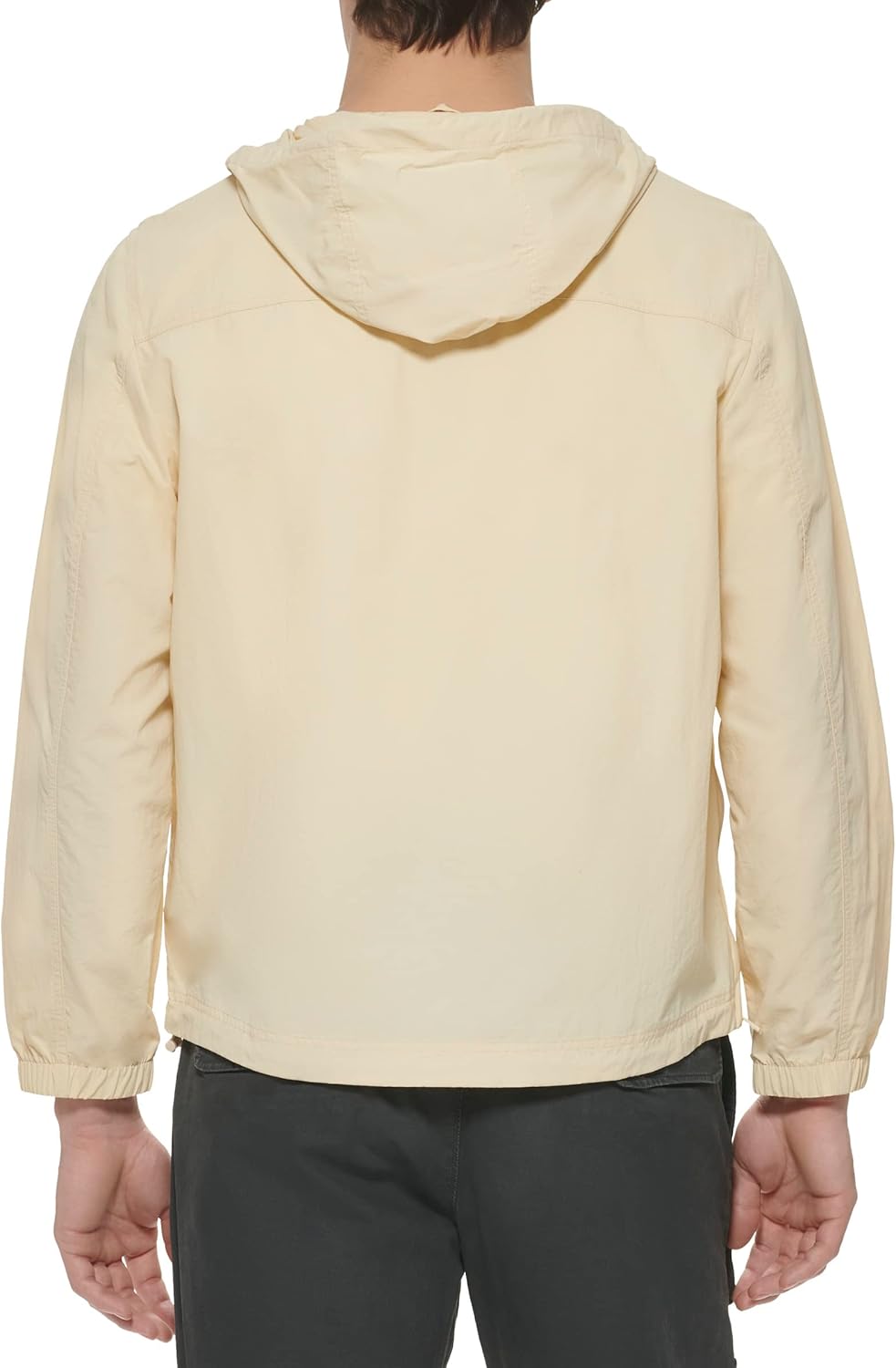 Мужская легкая куртка-ветровка с капюшоном Levi's Taslan Popover, Sand — фото 4