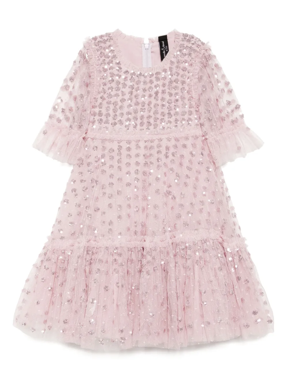 

Платье с пайетками NEEDLE & THREAD KIDS, розовый