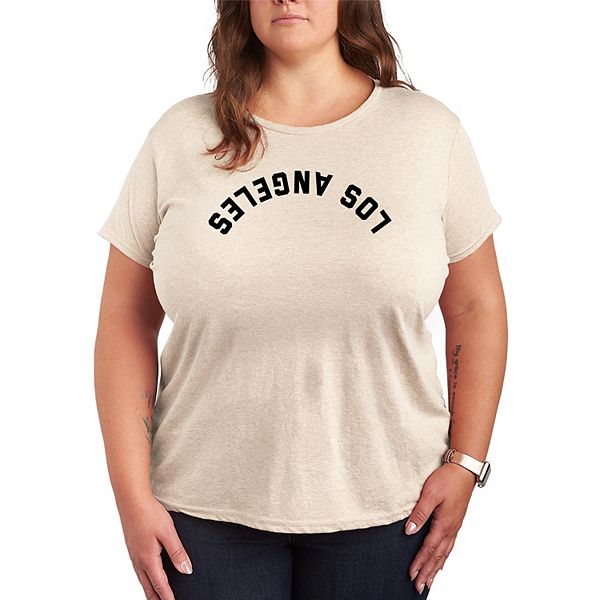 

Футболка с принтом Los Angeles Upside Down Plus size Licensed Character, Beige