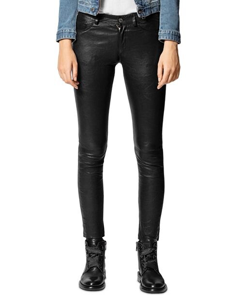 

Брюки Phlame из мятой кожи Zadig & Voltaire, цвет Black