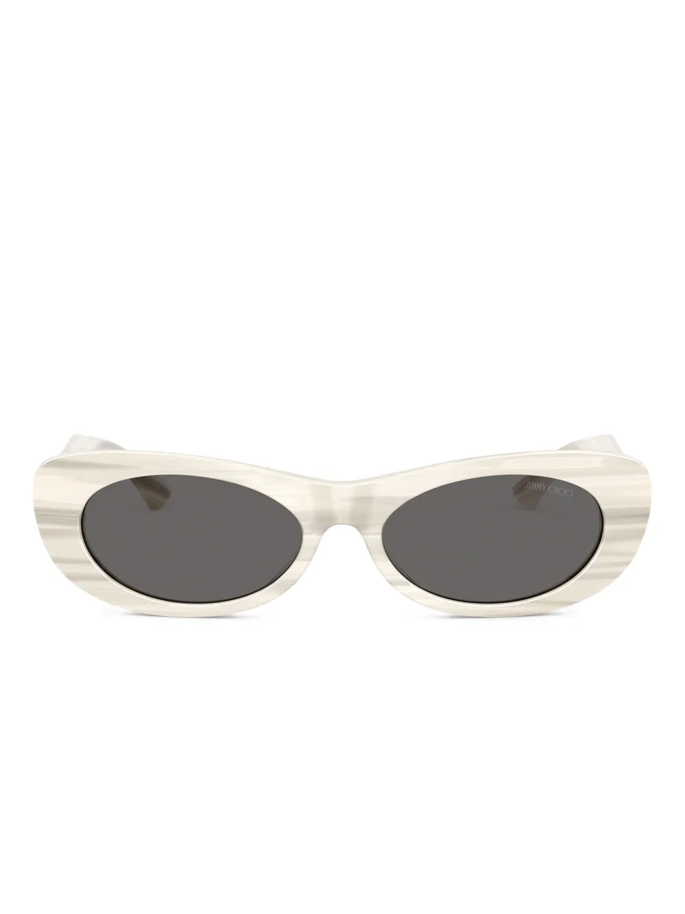

Солнцезащитные очки в полоску с логотипом Jimmy Choo Eyewear, белый