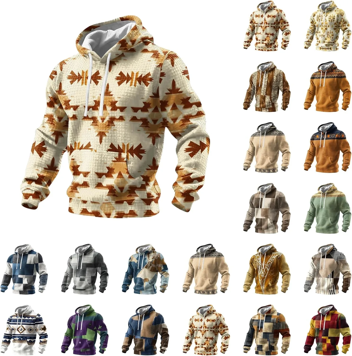 

Толстовка ABABC с длинным рукавом и винтажным принтом